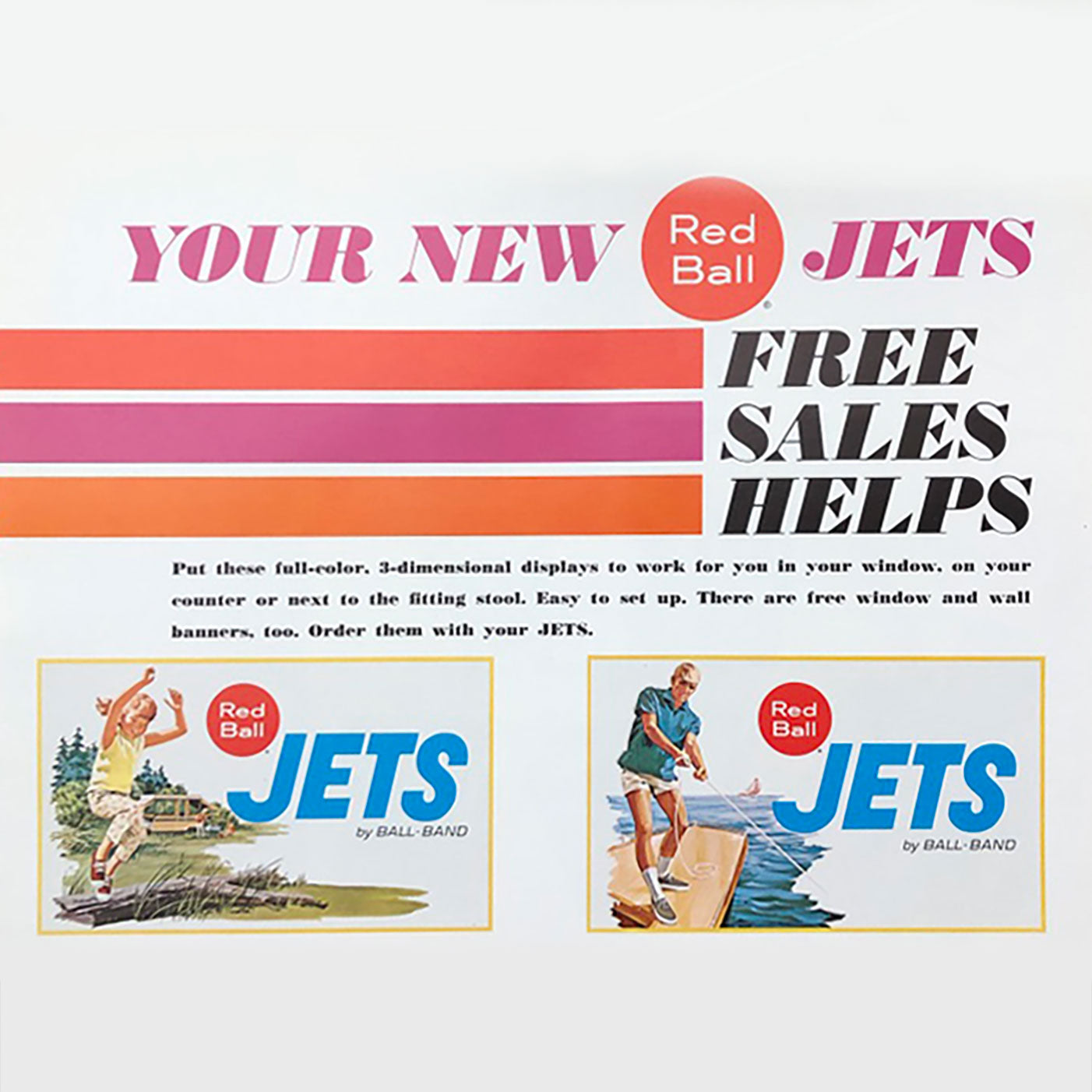 a vintage advertisement from the red ball jets