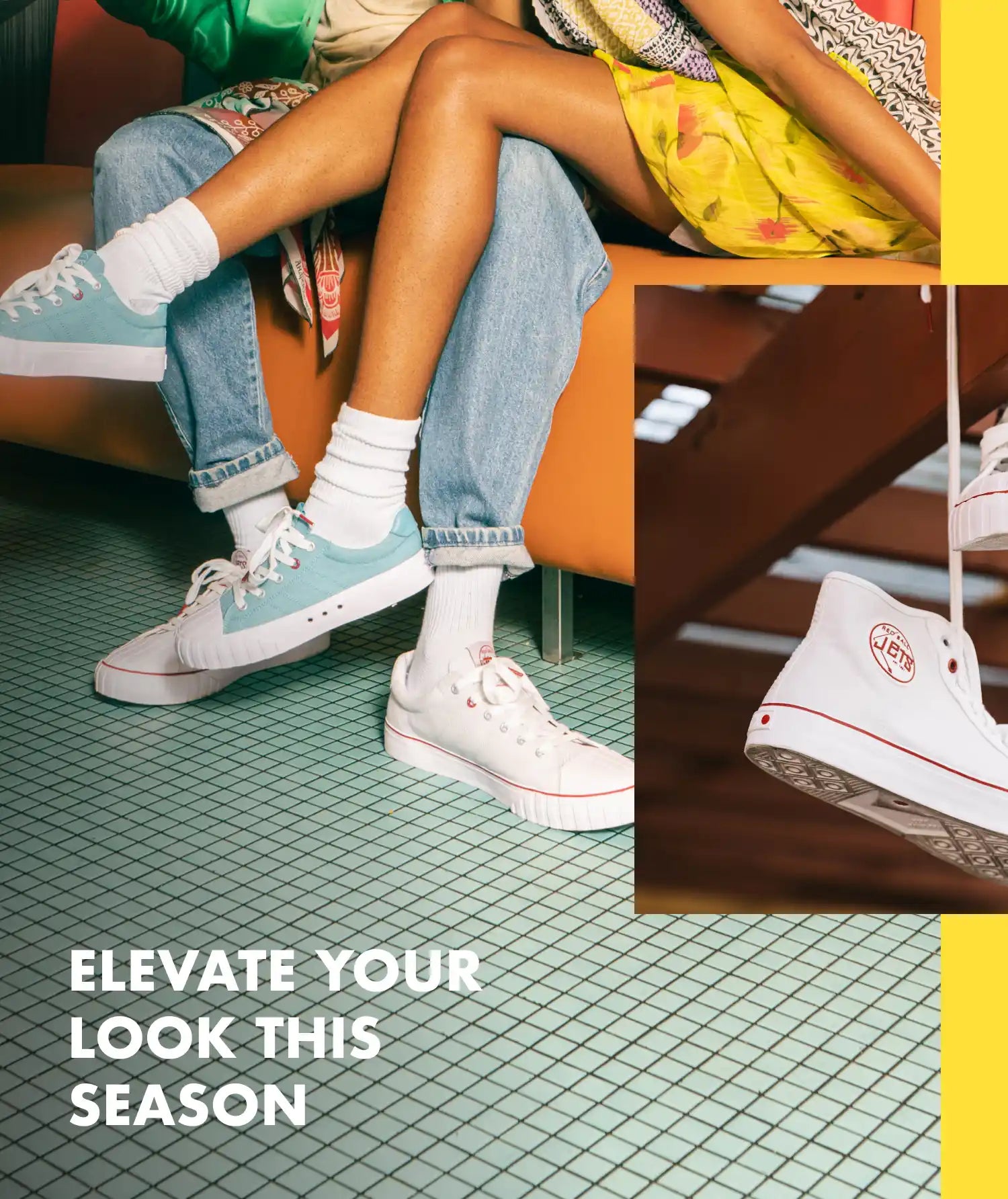 Elevate Your Look This Season Red Ball Jet hi tops and lo top shoes