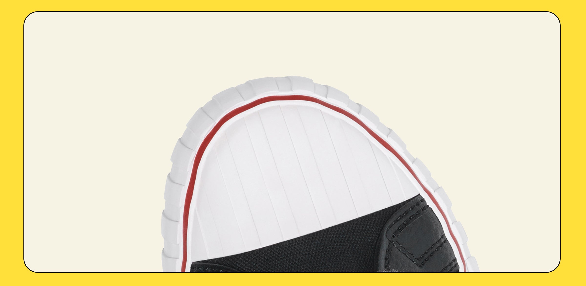 the toe of a red ball jet