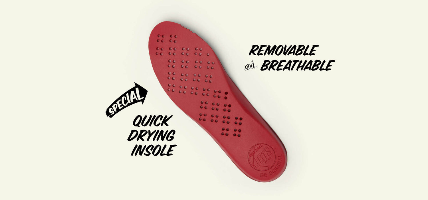quick drying insole.  removable and breathable
