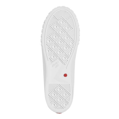 White shoe sole with geometric pattern on a white background