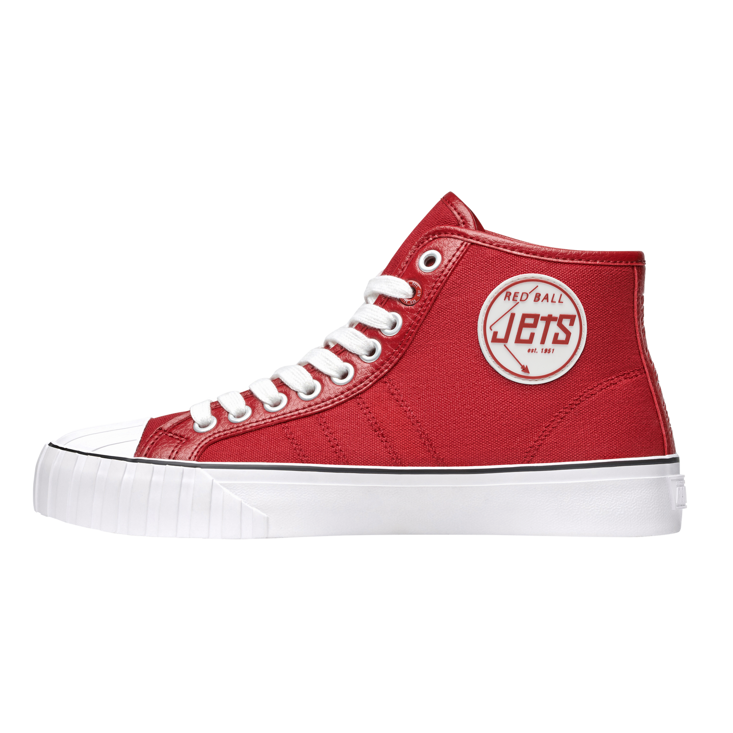 Red Ball Jets Hi Top Sneakers, Sz M 9.5 / W 11, Red