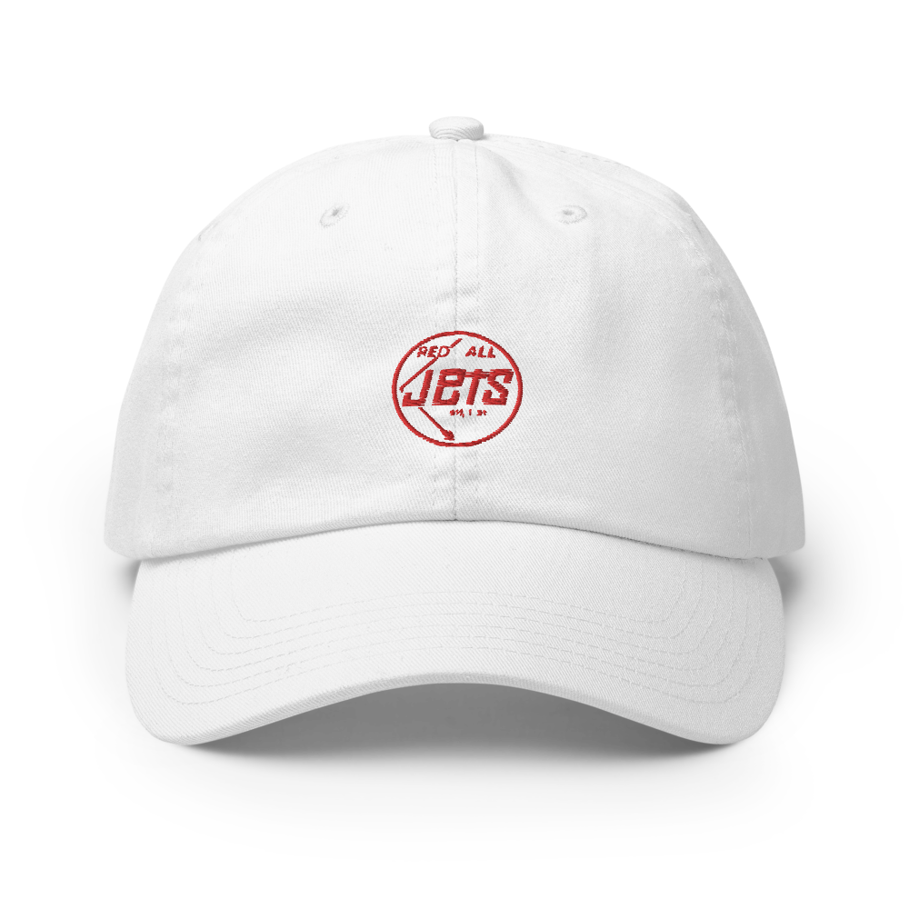 red and white dad hat